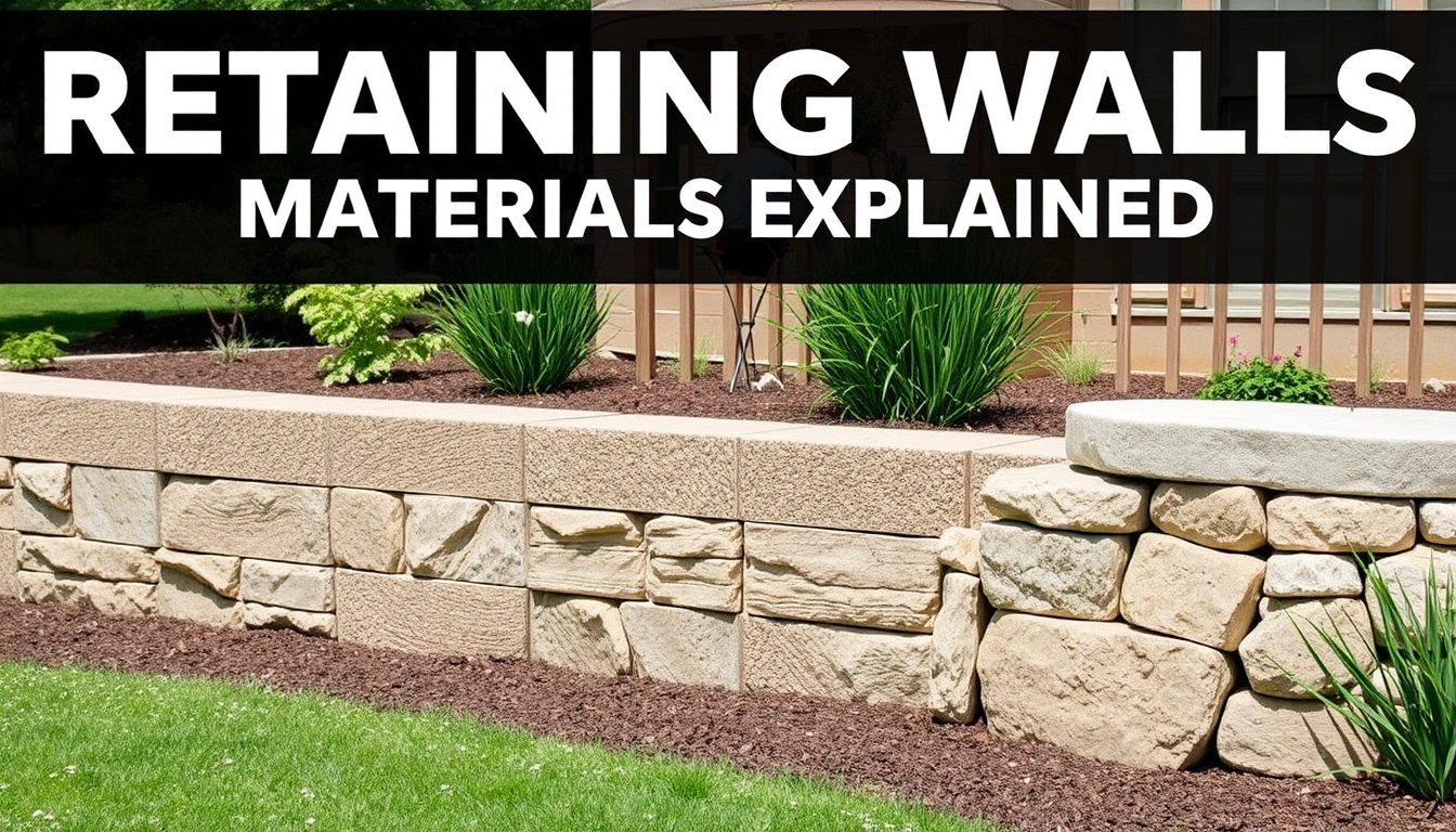Retaining Wall Materials Explained: Block, Concrete, Wood, and Stone